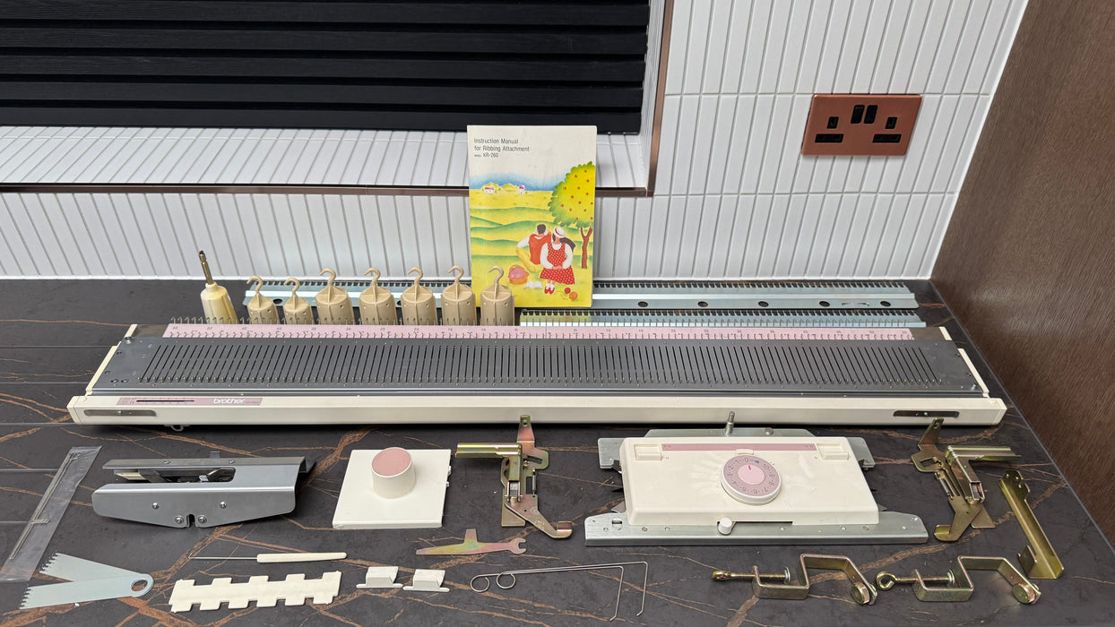 knitting machine kh260 brother punch card + ribber kr260 bulky package